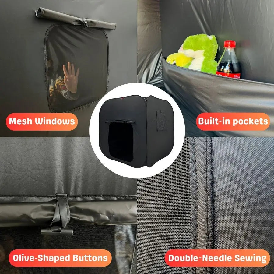 Tent for Kids amp Adults with Autism ADHD SPD CPC Certification Extra Big 47x47in Black Out Calm Corner Helps Children Relax Red
