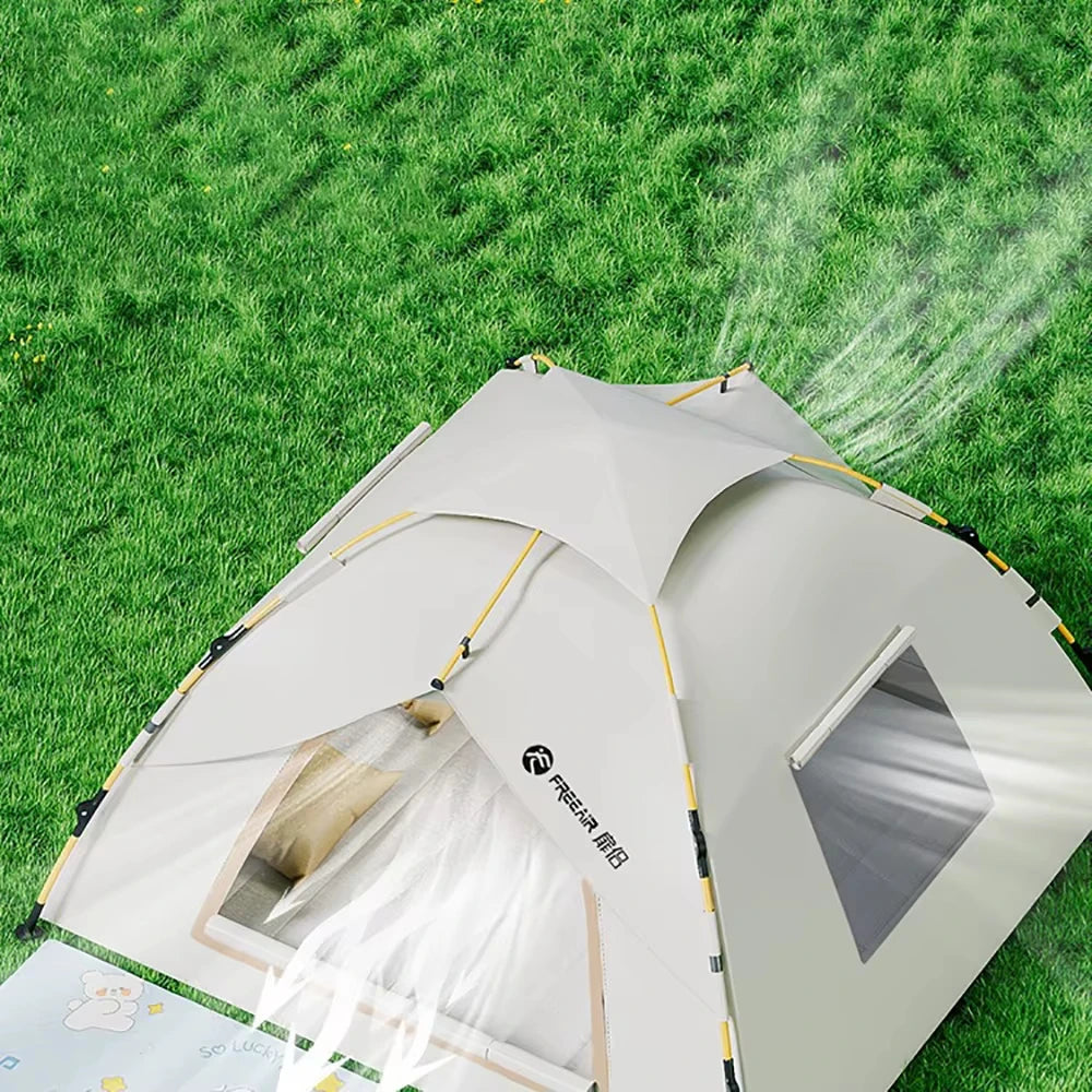 Portable Outdoor Automatic Tent Rainproof And Sun-Proof Ventilated And Breathable Adult And Childrens Tent With Doors Windows