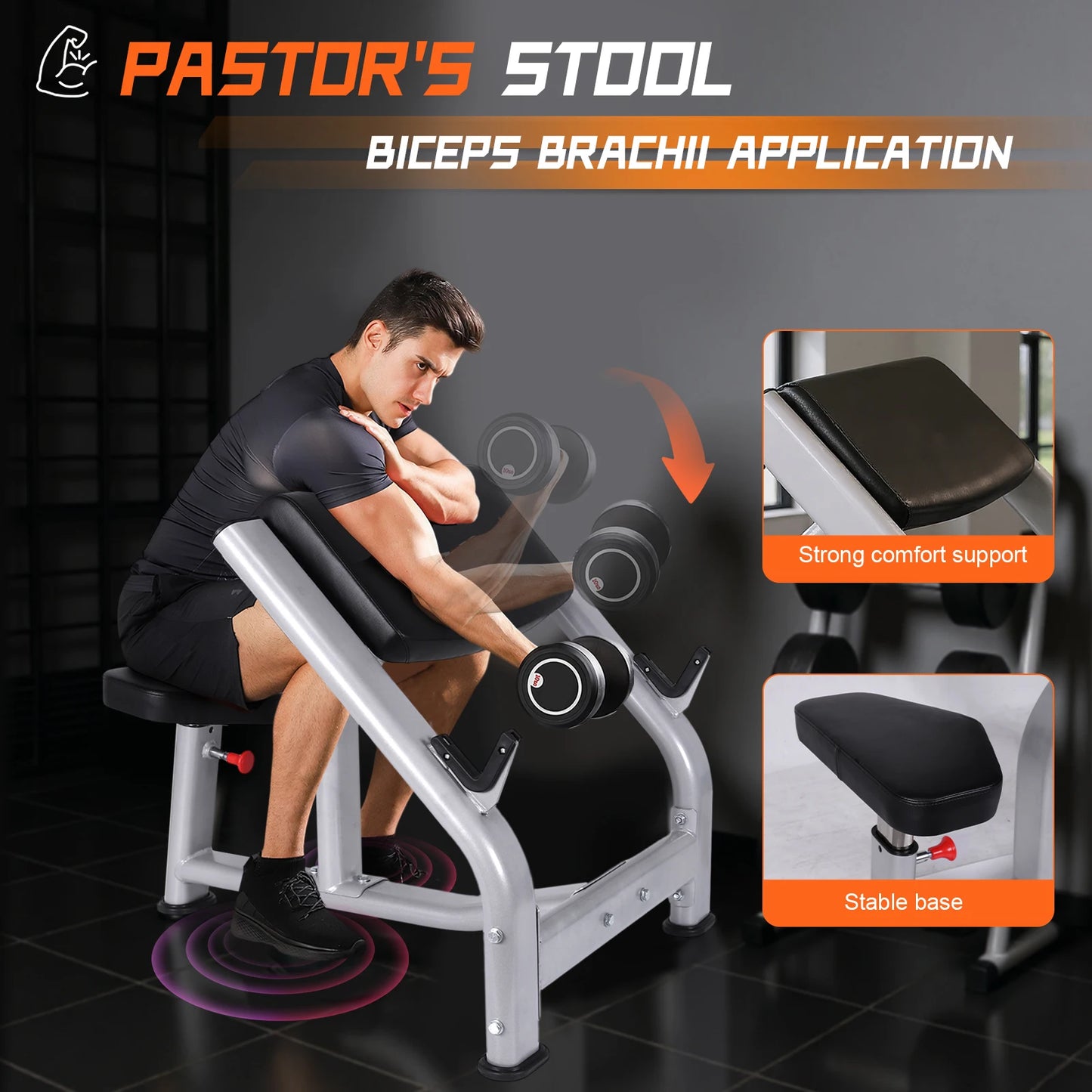 Commercial Gym Equipment Assistive Trainer Adjustable Bench Seat Seated Isolated Barbell Strength Training Fitness Equipments