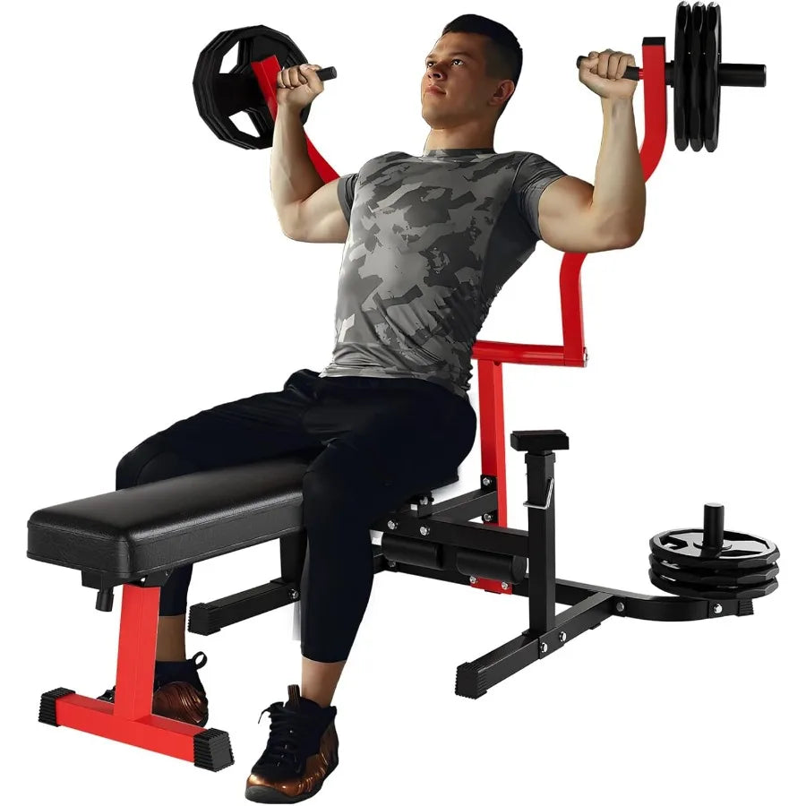 Chest Press Machine for Home Gym with 450LBS Max Weight Capacity Independent Converging Arms Adjustable 30 Flat Incline Bench f