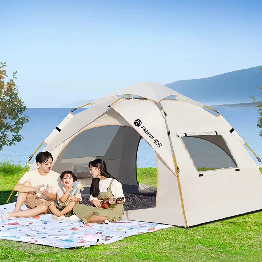 Portable Outdoor Automatic Tent Rainproof And Sun-Proof Ventilated And Breathable Adult And Childrens Tent With Doors Windows