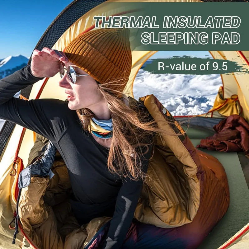 Hot-Sell!Self Inflating Sleeping Pad, 3.15" Ultra-Thick Memory Foam Camping Pad  in 20s Insulated Camping