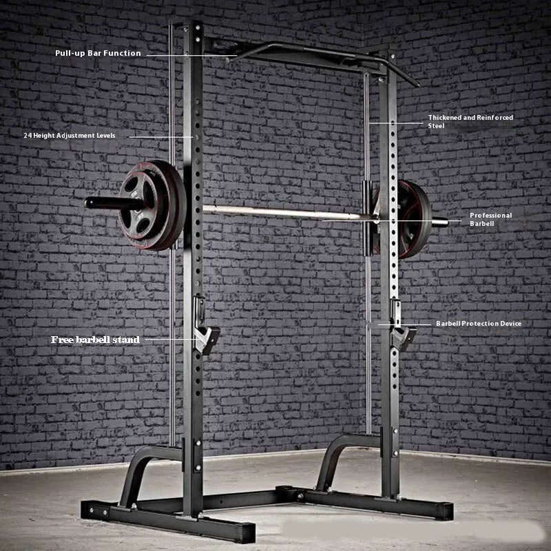 Fitness Equipment Smith Machine Trainer Commercial Home Half frame Pull up Barbell Squat Stand Multi functional
