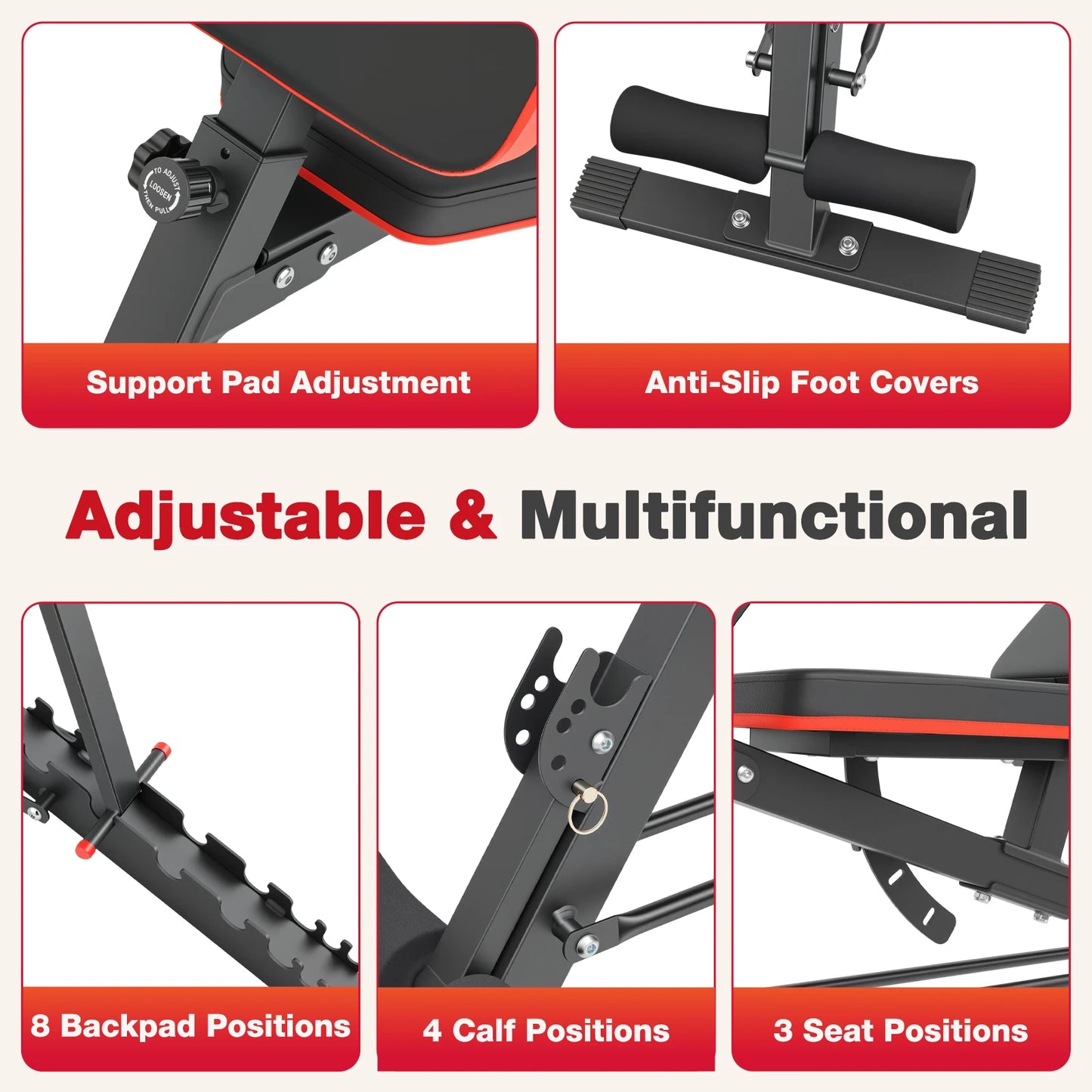 Dumbbell Bench Roman Chair Adjustable Foldable Training Weight Bench Weightlifting Exercise Abdominal Waist Fitness for Home Gym