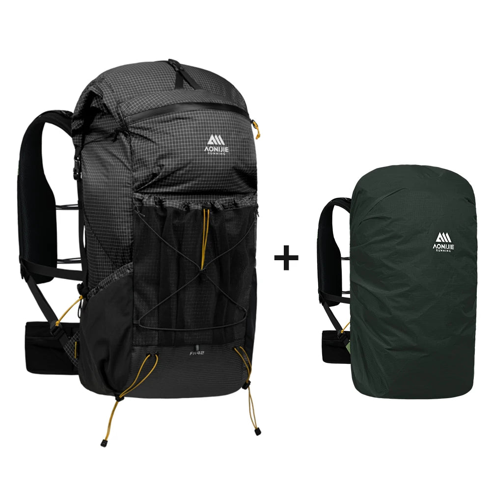 AONIJIE 42L Large Capacity Hiking Backpack Camping Backpack with Rain Cover Lightweight Travel Bag Backpacking Backpack FH2542