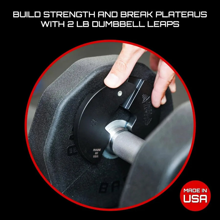 1LB Dumbbell Fractional Weight Plates 4 Piece- Designed for Dumbbell Training and Micro Loading, Made in USA