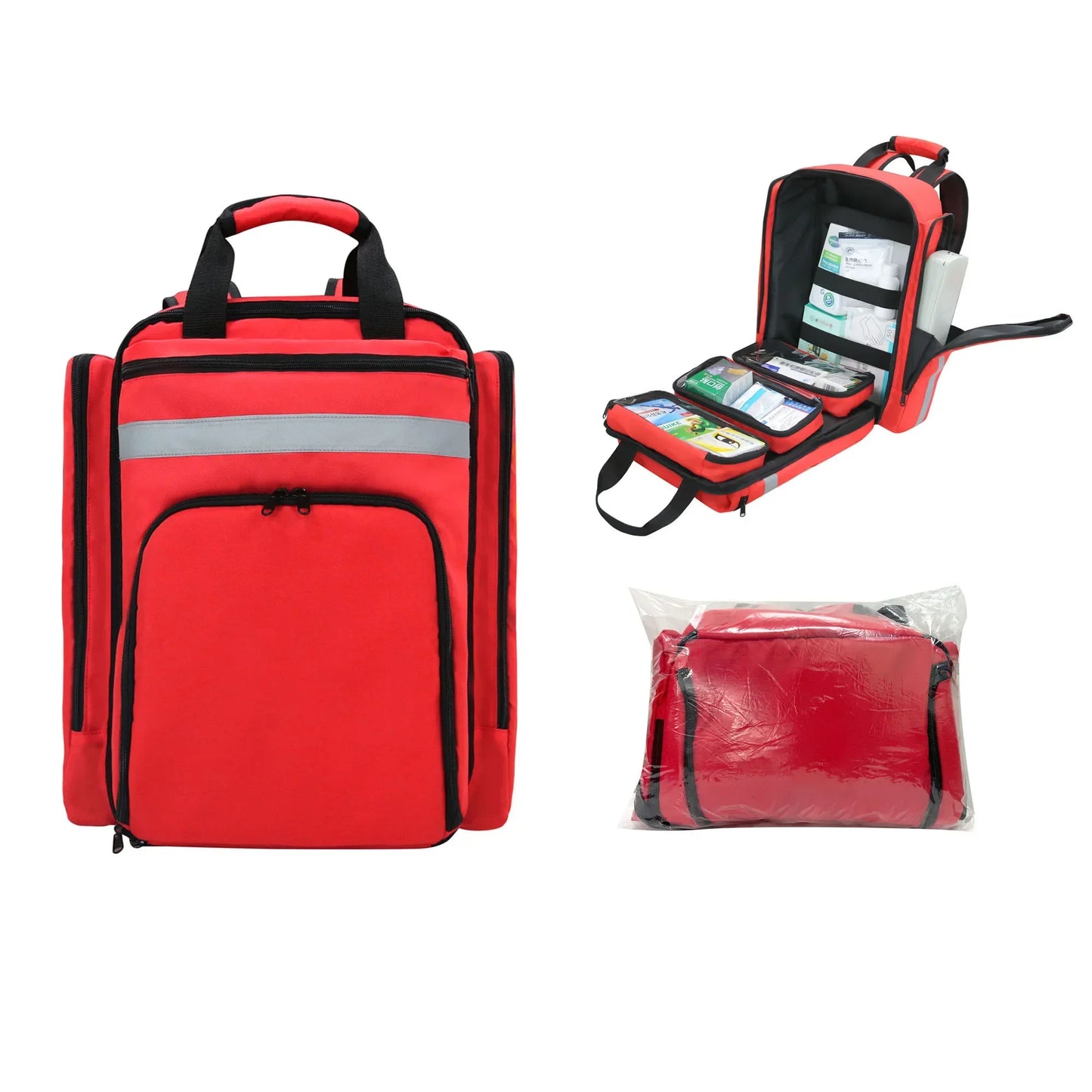 Foldable First Aid Kit Emergency Rescue Backpack Disaster Relief Bag Large Capacity Classified Storage Survival Kits Medical Bag