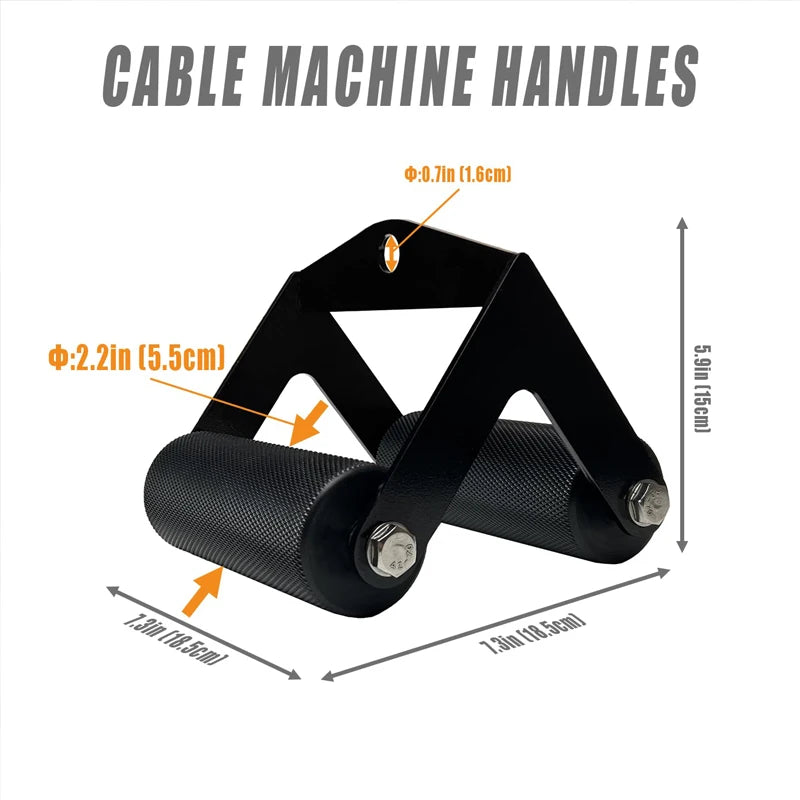 Fat Armwrestling Training Equipment Arm Wrestling Handles D Handle V Bar Cable Machine Attachments for LAT Pulldown