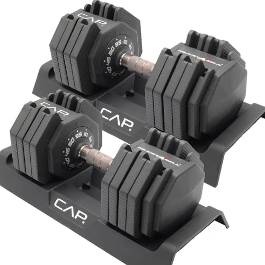 55 lb Pair of Adjustable Dumbbells with Full Rotation Copper Handle for Home Gym Fitness Training Copper Color Durable Steel Co