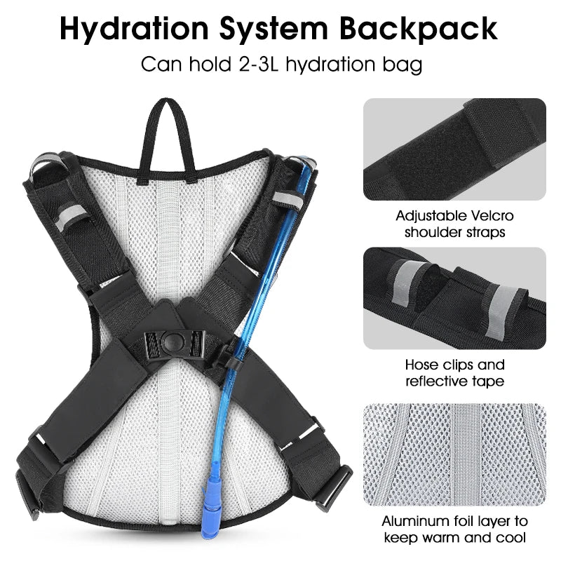 WEST BIKING 10L Cycling Hydration Backpack Ergonomic Cross Harness Climbing Hiking Outdoor Sport Travel Reflective Backpack