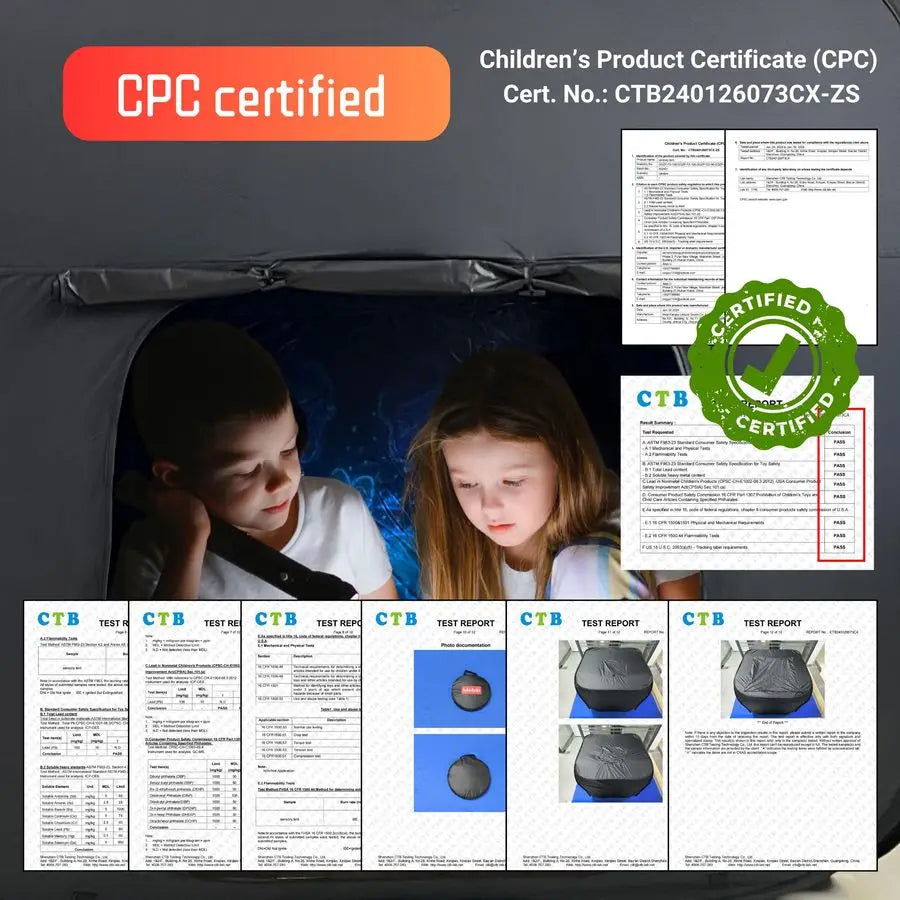 Tent for Kids amp Adults with Autism ADHD SPD CPC Certification Extra Big 47x47in Black Out Calm Corner Helps Children Relax Red
