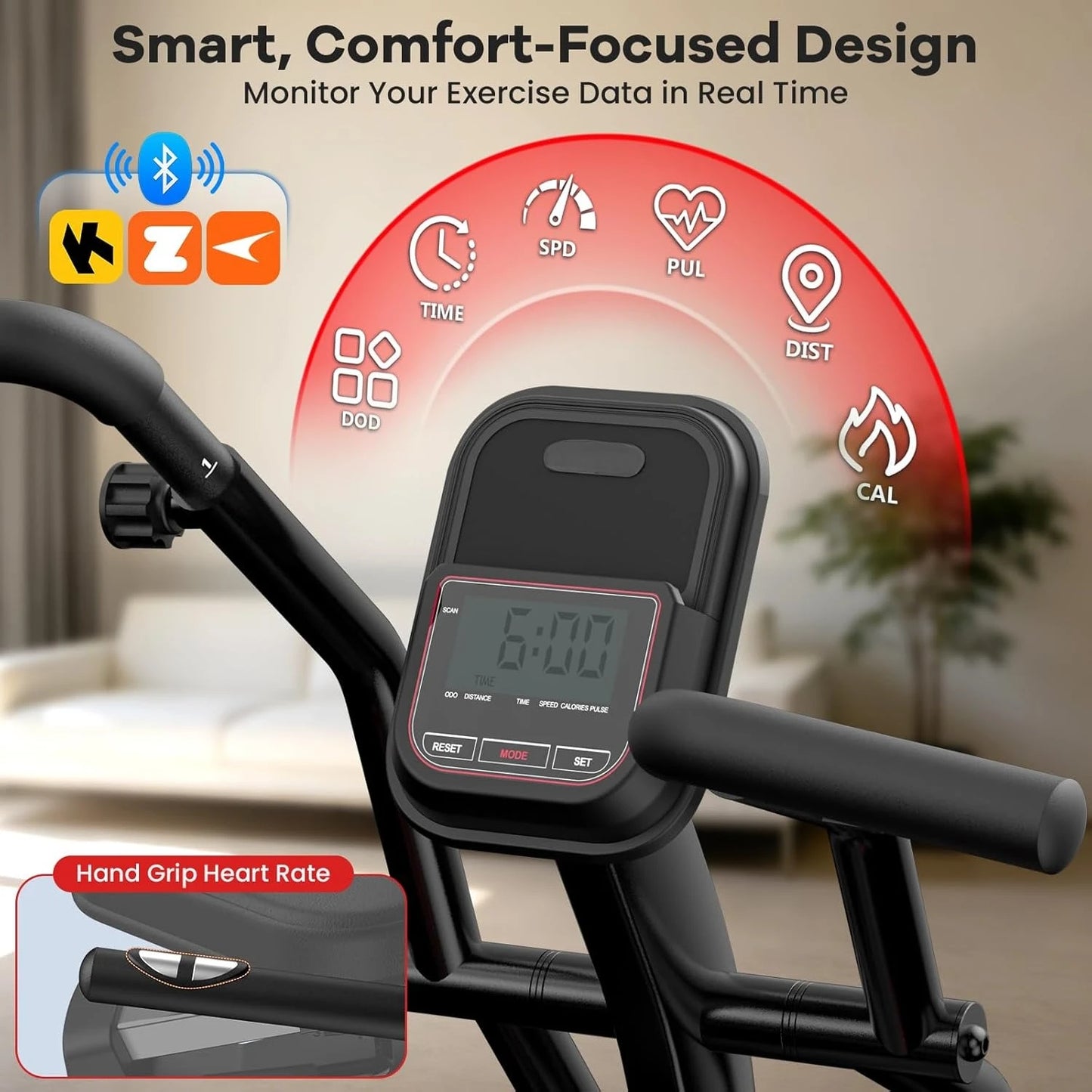 Recumbent Exercise Bike, Stationary Recumbent Exercise Bike for Home with Arm Exerciser, 16-Level Magnetic, Customized