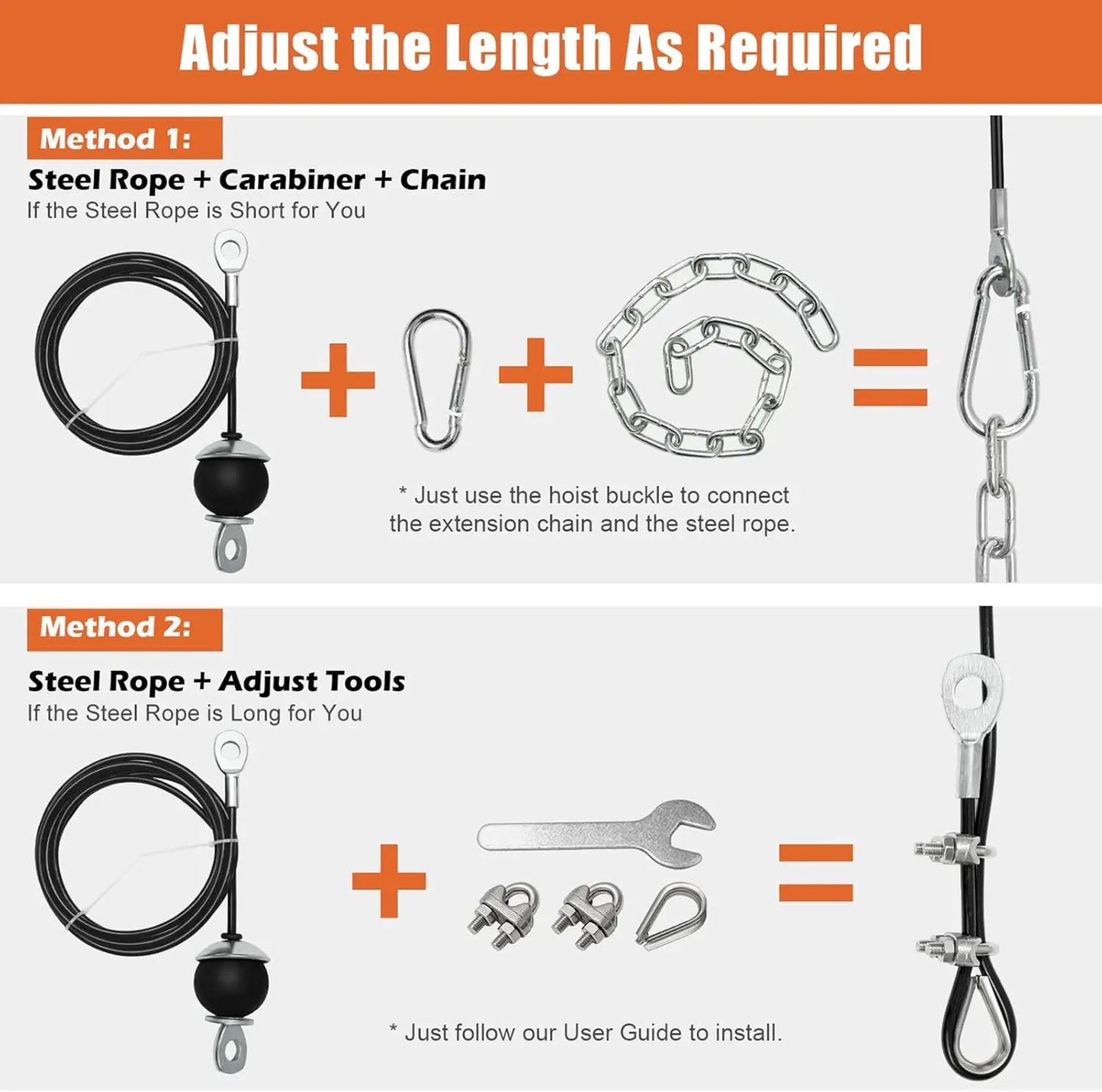 Home Gym Pulley System for Tricep, Lat Pulldown, Biceps Curl - Full Body Workout Cable for Squat Rack and Garage