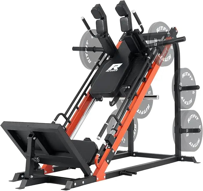 3-in-1 Leg Press Hack Squat Machine for Home Gym, 1500LB Capacity, Compact Space-Saving Design with Multiple Hack, Customized