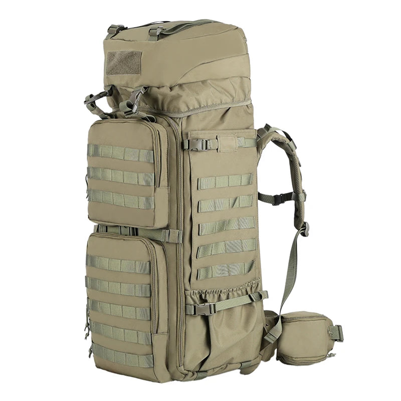 LQARMY 75L Men Military Tactical Mountaineering Backpacks Army Climbing Survival Backpack for Camping Hiking Trekking Travel