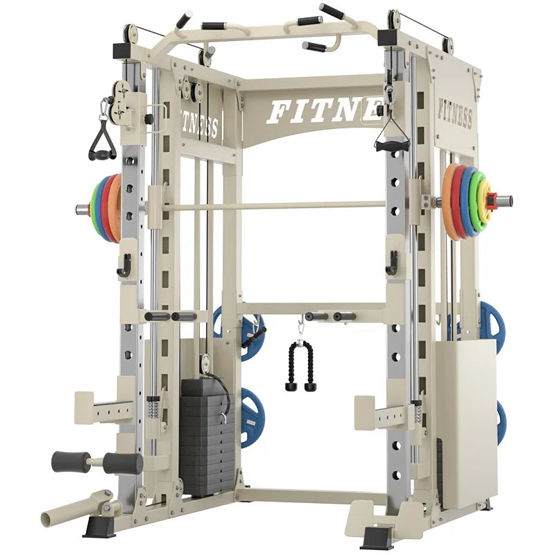 Smith Machine Comprehensive Trainer Multi functional Home Flying Bird Lying Push Stand Fitness Equipment Squatting Longmen Stand