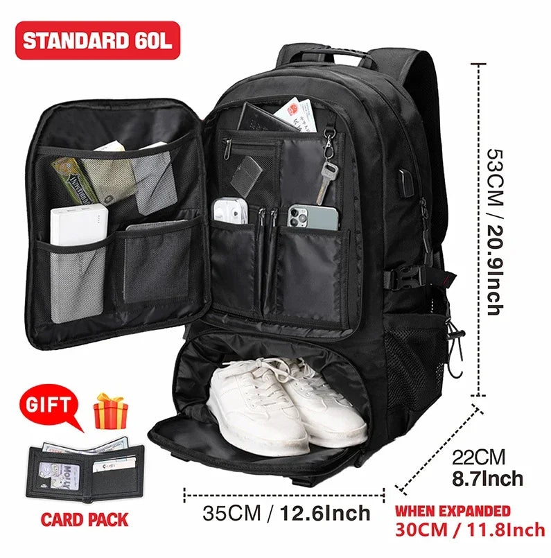 SWISS MILITARY Travel Backpack Large Capacity Waterproof USB Expandable Bag 17.3 Laptop Bag Men Outdoor Sports Backpacks Mochila