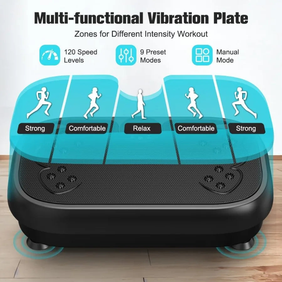 Relife Vibration Plate Exercise Machine Fitness Platform Whole Body Shaker Vibrate Stand Board Lymphatic Drainage Shaking for W