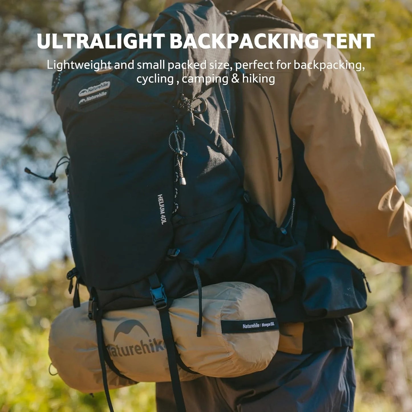 Naturehike Mongar UL 1Person Tent Ultralight Camping Tent Outdoor Travel Double Layer Waterproof Tent 3 Season Hiking Tent