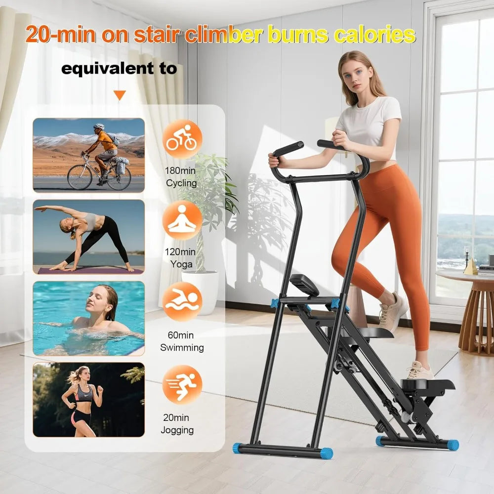 FitNexus Stair Stepper for Home Gym, 350lbs Vertical Climber Machine with LCD Display, Non-Slip Pedals & 350lb Capacity