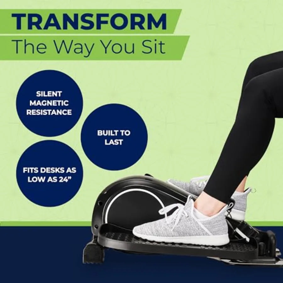 Compact Under Desk Elliptical Machine for Continuous Leg Exercise While Sitting Ideal Indoor Fitness Solution for Office Worker