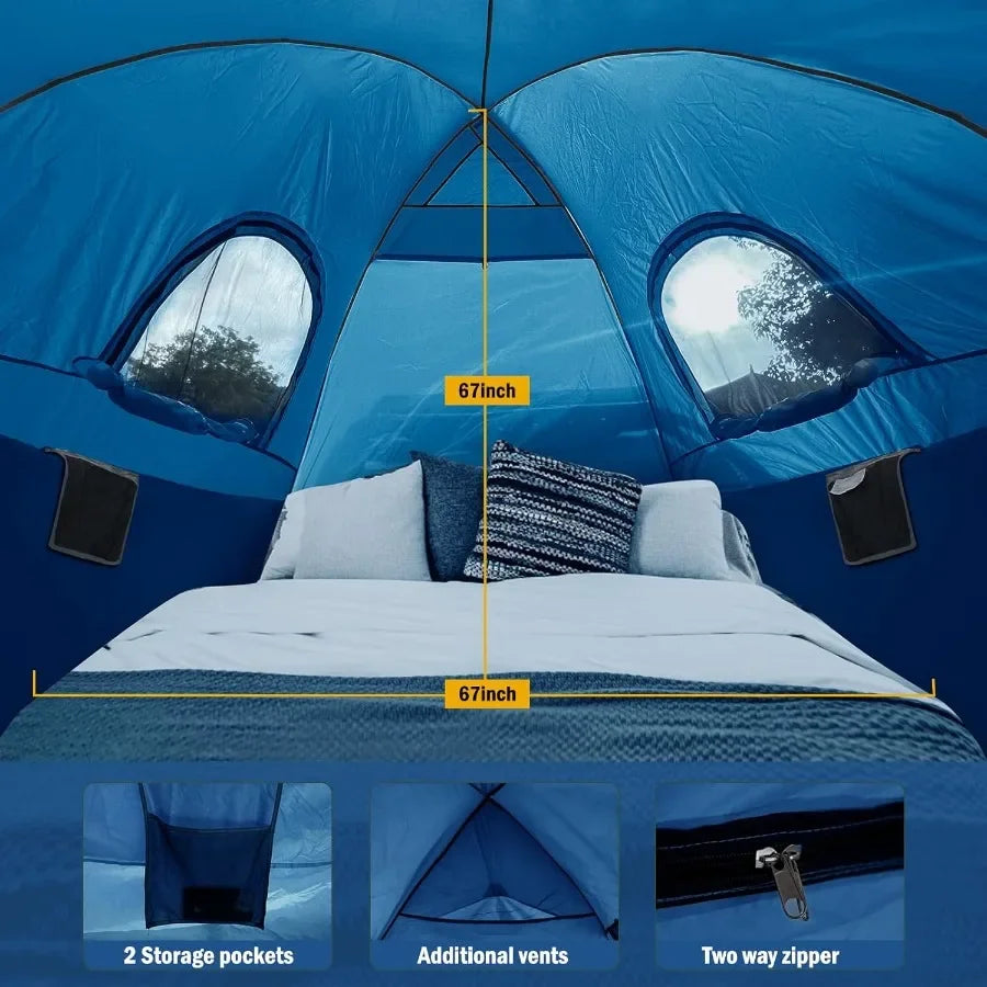 Pickup Truck Tent with Awning ShadeWaterproof PU5000mm Ox for 5.56.3 FT Truck Bed for Camping Travel Outdoor Activities for Che