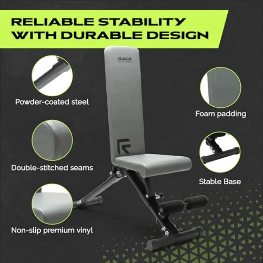 Weight Bench Press Seat, Folding Bench for Home Gym, Adjustable Bench for Weight Lifting, Strength Training Bench for Full Body