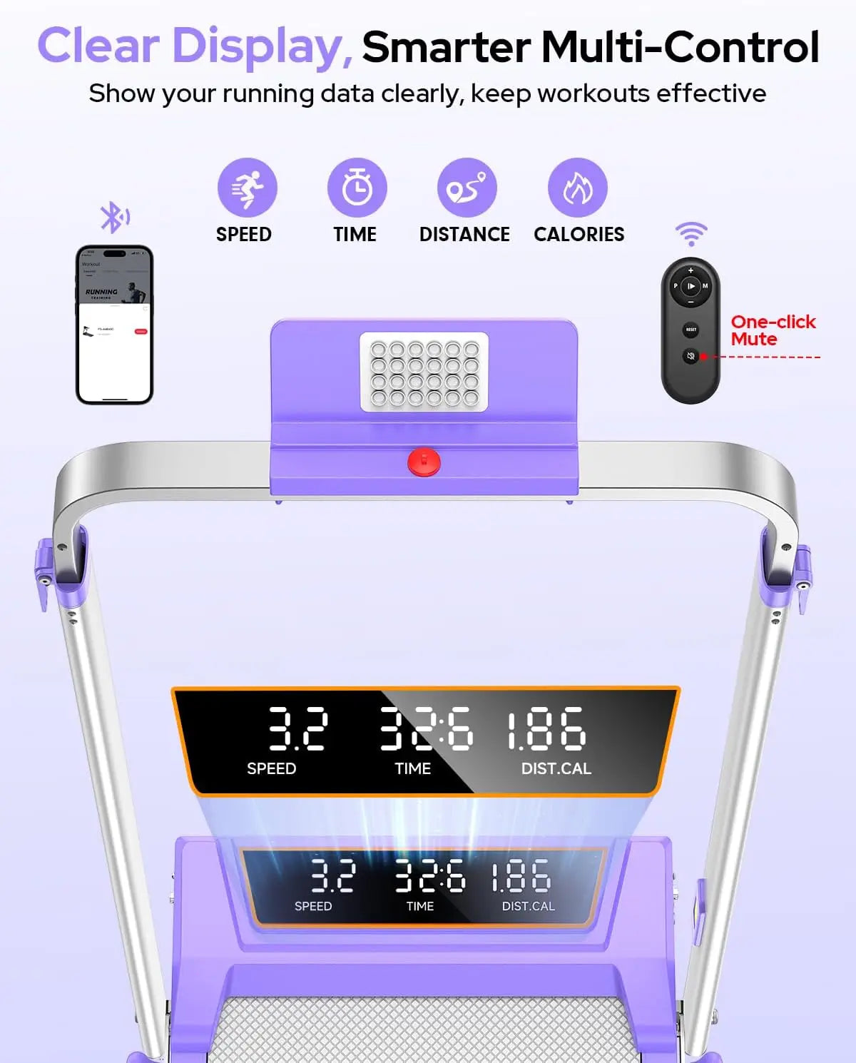 Walking Pad Treadmill with 15% Incline/Adjustable Height,3.5HP Walking Pad with Handle Bar,Foldable Under Desk Treadmill 350LBS