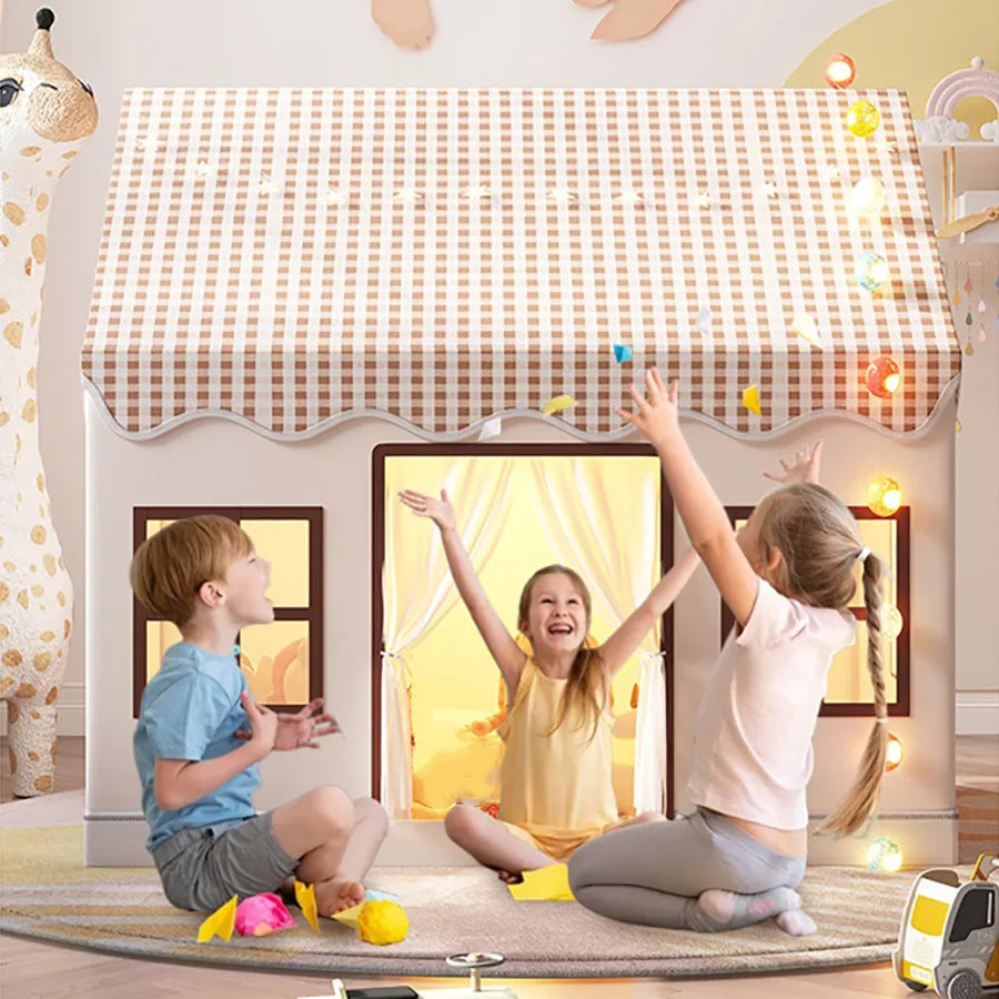 Kids Tent Playhouse Foldable Children's Play Tent for Indoor/Outdoor Princess Castle Toy House for Girls Boys Room Garden