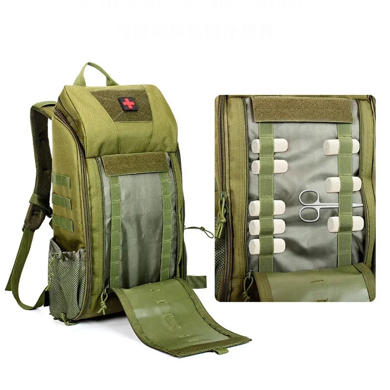 Tactical Medical First Aid Kits Large Capacity Camping Mountaineering Backpack Outdoor Emergency Bag Multi-function Storage Bag