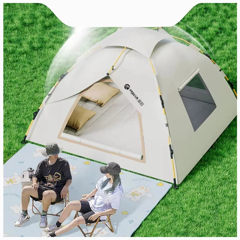 Portable Outdoor Automatic Tent Rainproof And Sun-Proof Ventilated And Breathable Adult And Childrens Tent With Doors Windows