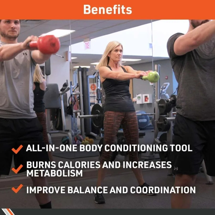 Cast Iron Vinyl Coated Kettlebells – Kettlebell for Weight Lifting – Strength Training Kettlebell – Professional Fitness for Gym