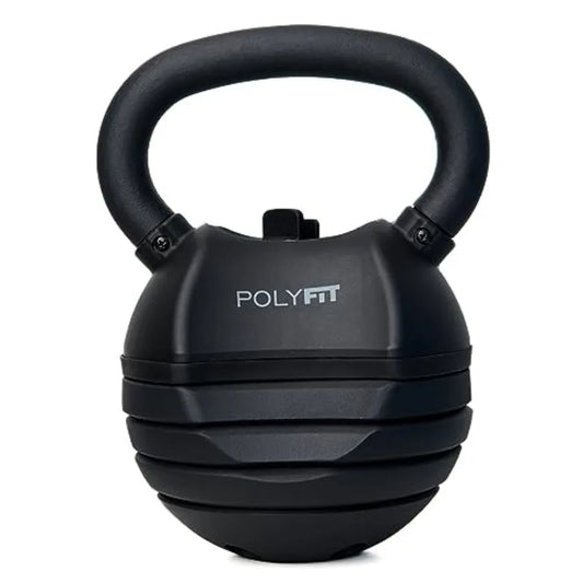 Polyfit Adjustable Kettlebell Set 30 lbs Home Gym Kettlebell Weights Steel Black Durable Lightweight