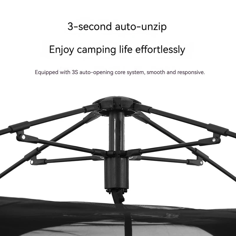 BLACKDOG Black Dog Tent - Portable Foldable No-Setup Blackout UV Protection Camping Overnight Gear Set