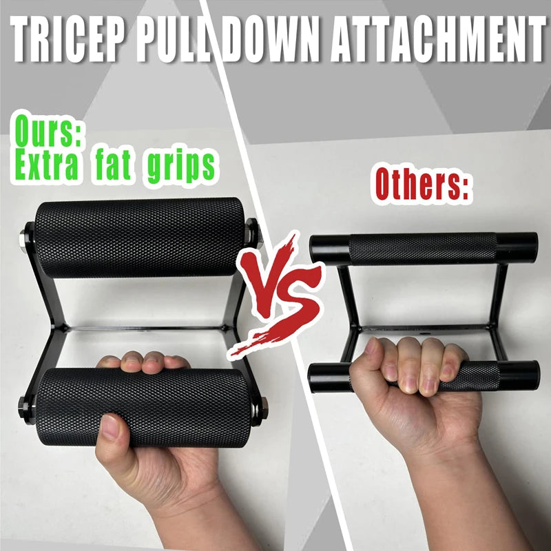 Fat Armwrestling Training Equipment Arm Wrestling Handles D Handle V Bar Cable Machine Attachments for LAT Pulldown