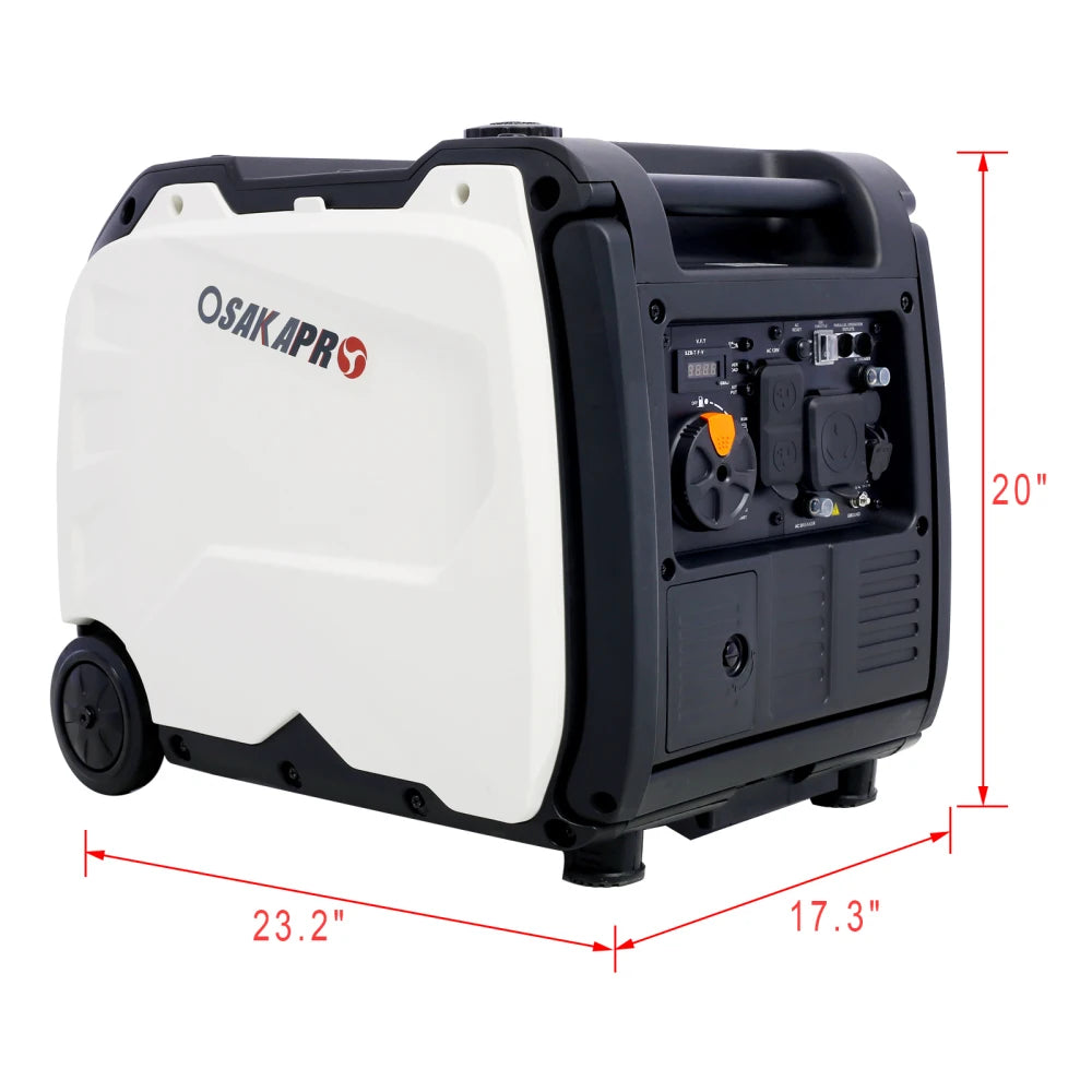 Quiet Portable Generator with Wheels for Camping & Home Emergency Use
