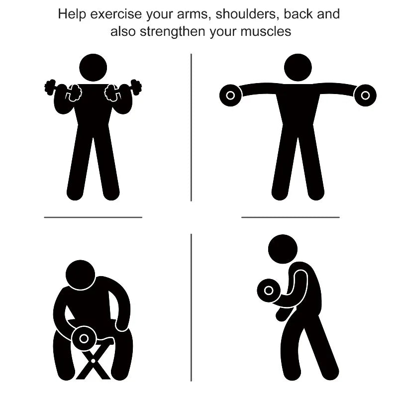 30LB Rubber Hex Dumbbell Set Non-Slip Ergonomic Grip Free Weights for Home Gym Workout Arm Muscle Building Floor Protection