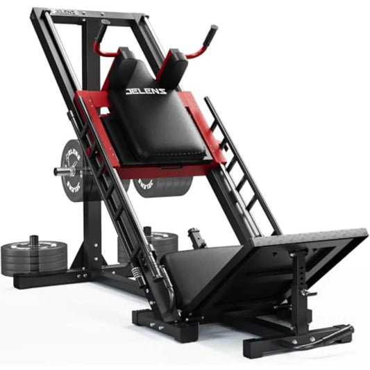 Leg Press Hack Squat Machine for Home Gym with Linear Bearing L11 Professional Adjustable Leg Exercise Machine Lower Body Worko
