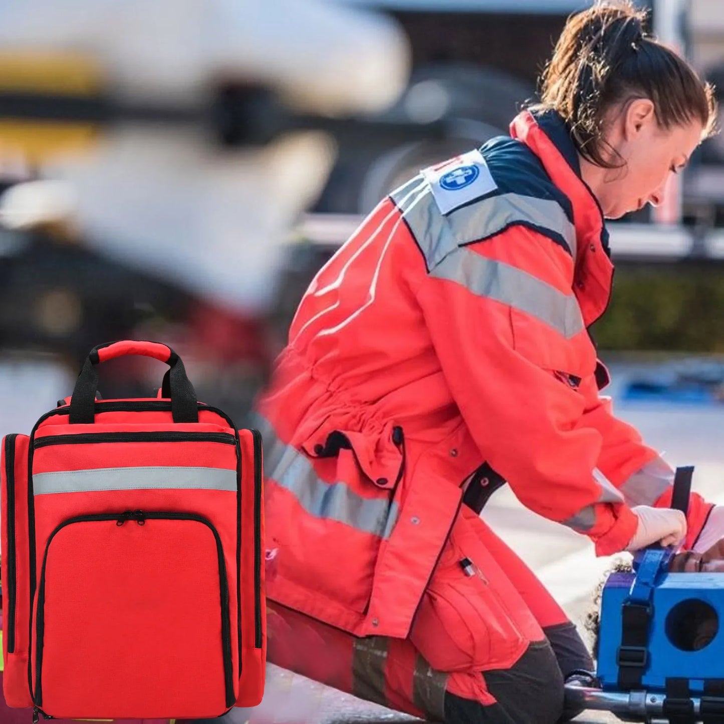 Foldable First Aid Kit Emergency Rescue Backpack Disaster Relief Bag Large Capacity Classified Storage Survival Kits Medical Bag