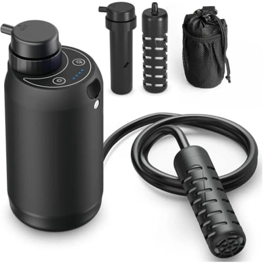 Portable Camping Water Purifier Dual 0.01 Micron Water Filtration System for Outdoor Backpacking Hiking Emergency - Dual Filter