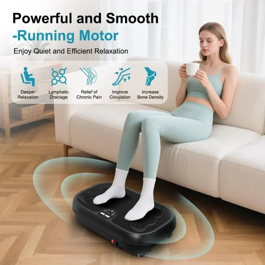 Relife Vibration Plate Exercise Machine Fitness Platform Whole Body Shaker Vibrate Stand Board Lymphatic Drainage Shaking for W
