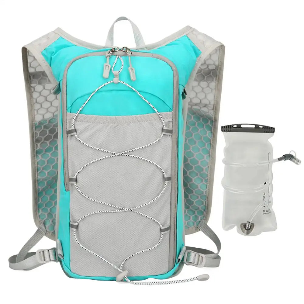 Hydration Backpack Reflective Hiking Hydration Backpack Adjustable Breathable Sports Bag With 1.5L Water Bladder For Women