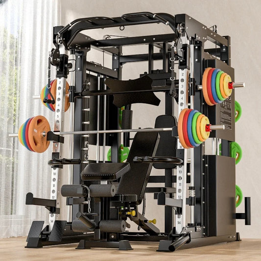 Professional Smith Comprehensive Training Device,Household Multi-Functional Integrated Combination Fit Equipment Gantry Frame
