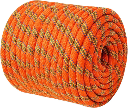 1/2 Inch x 200 Feet Double Braided Polyester Arborist Rope for Tree Climbing, Sailing, and Outdoor Use