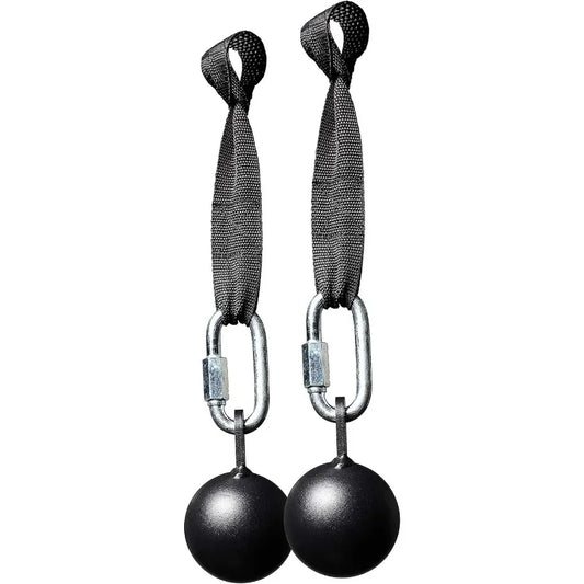 Fitness Cannonball Grips | Pull Up & Grip Strength Trainer for Cable Machines, Power Racks & Home Gyms : Includes Carabiner and