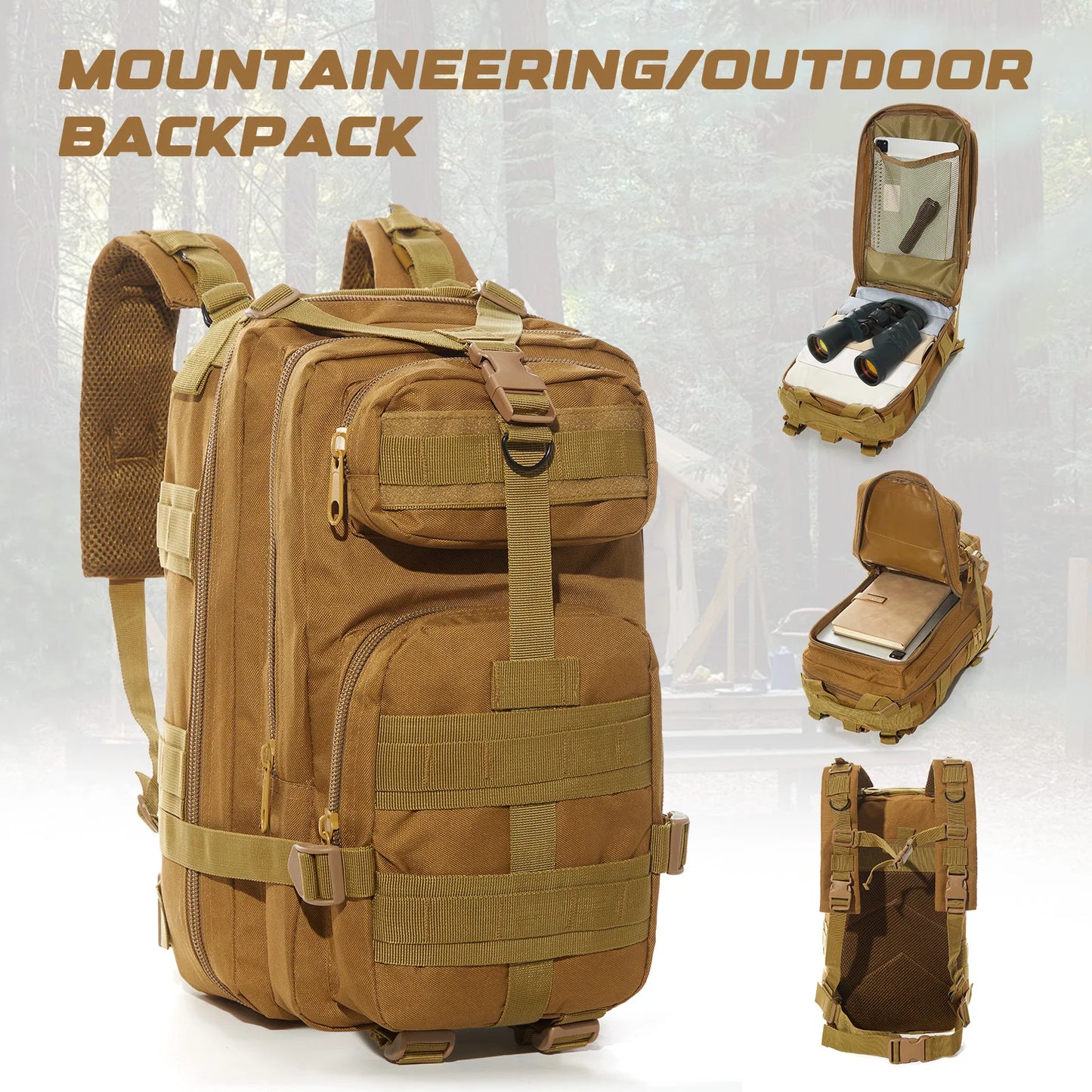 35L Outdoor Hiking Travel Backpack Camping & Climbing Backpack Army Camouflage Military Backpack Outdoor Sport Tactical Backpack