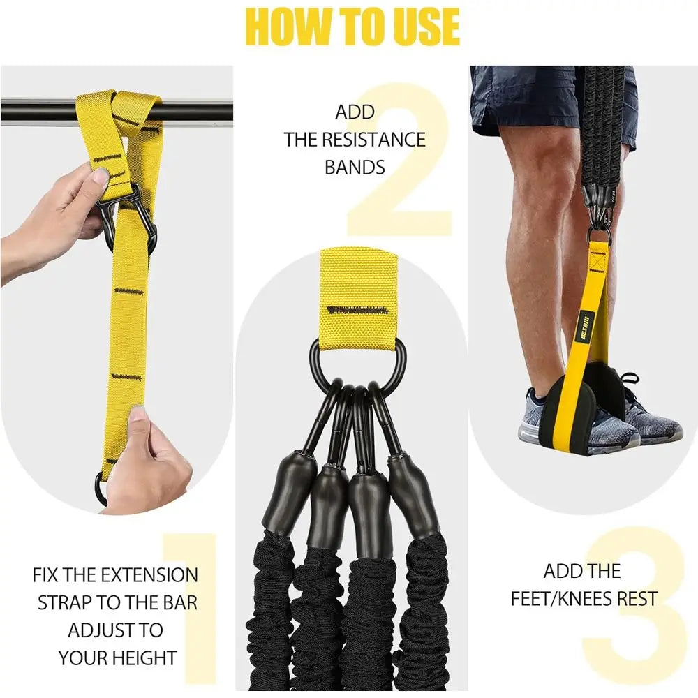 Pull Up Bands 260lbs, Heavy Resistance Bands for Pull Ups, Strength Training Workout Equipment, Height Adjustable