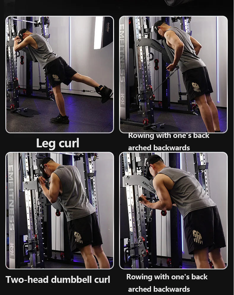 Smith machine Squat Rack Comprehensive training equipment fitness equipment Gym Home multifunctional workout multigym exercise