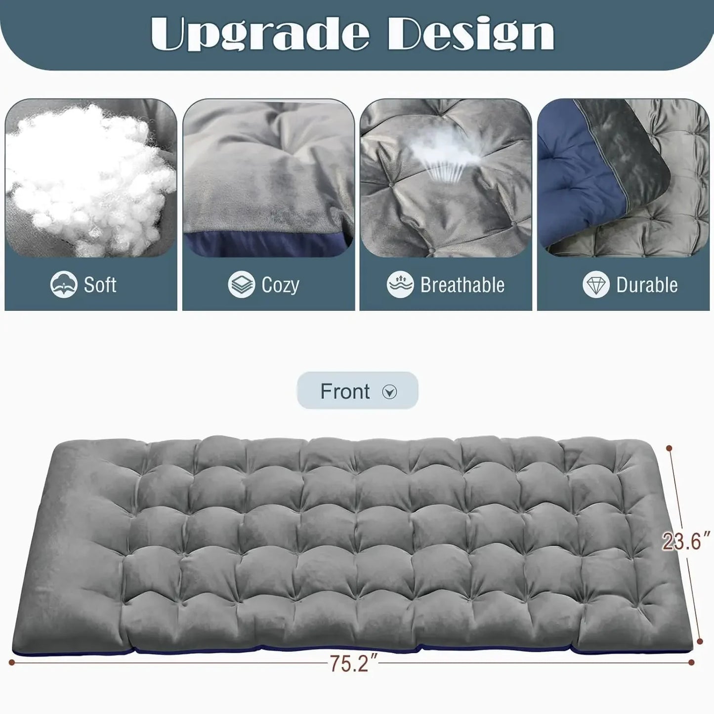 Outdoor Folding Chaise Lounge Chair with Mattress, 5 Position Adjustable Patio Reclining, Customized