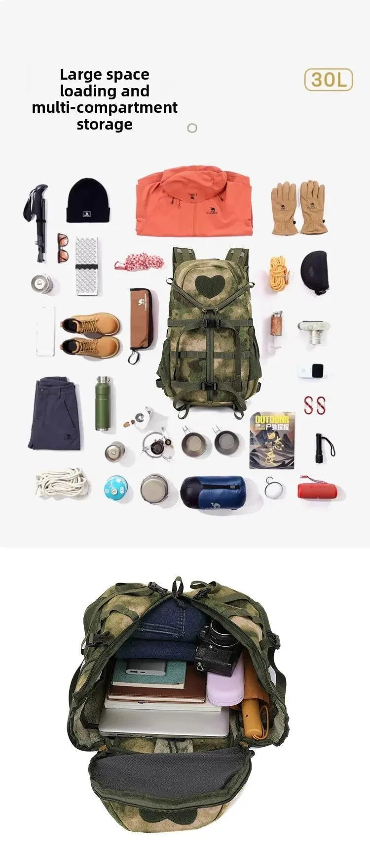 Backpack Camping Waterproof None 2555 Nylon Spring 2025 Breathable Outdoor Bags Tactical Backpack Good Selling
